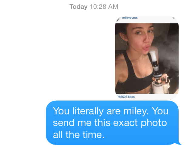 miley instagram bong