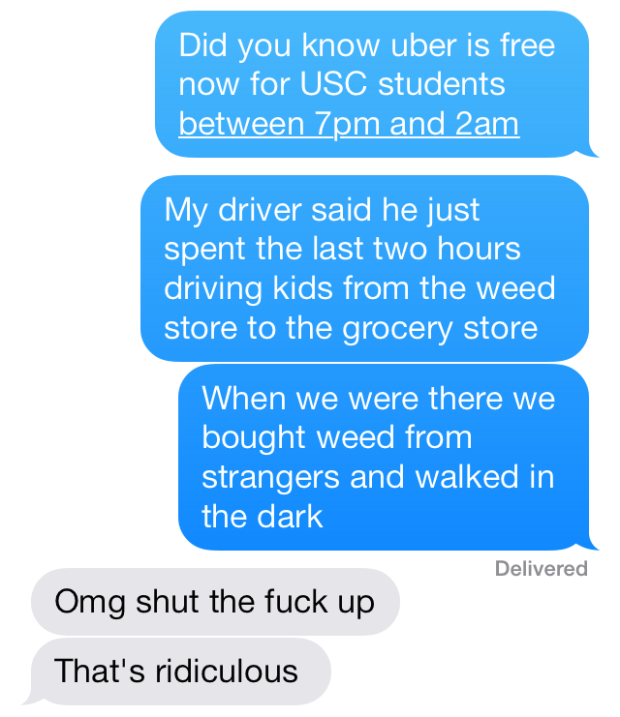 usc free uber