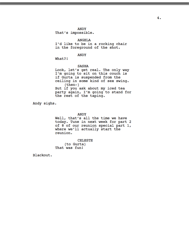 real housewives reunion seating 4