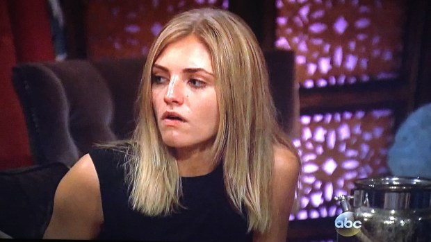 olivia the bachelor angry face