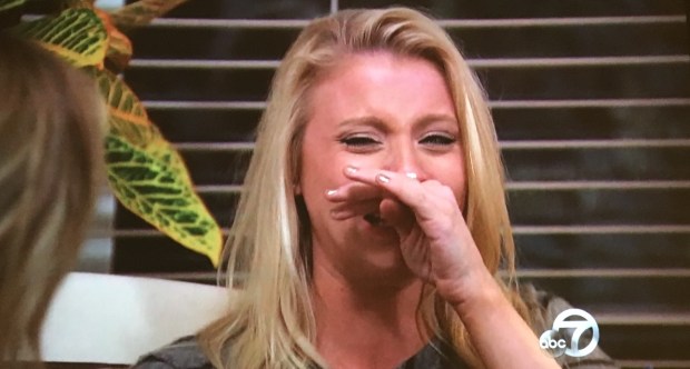 emily cry face bachelor