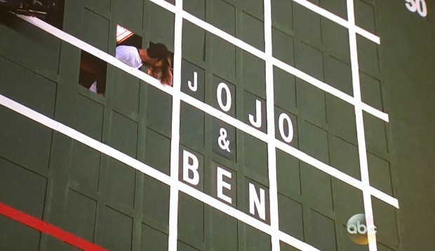 jojo ben wrigley field sign cute bachelor