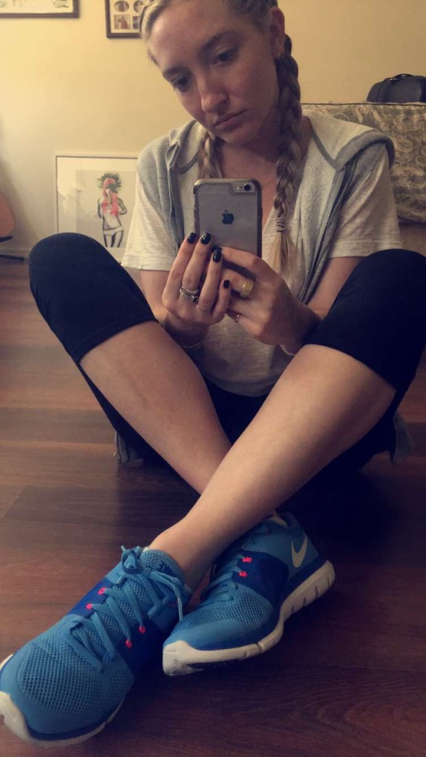 nikes on the floor braids