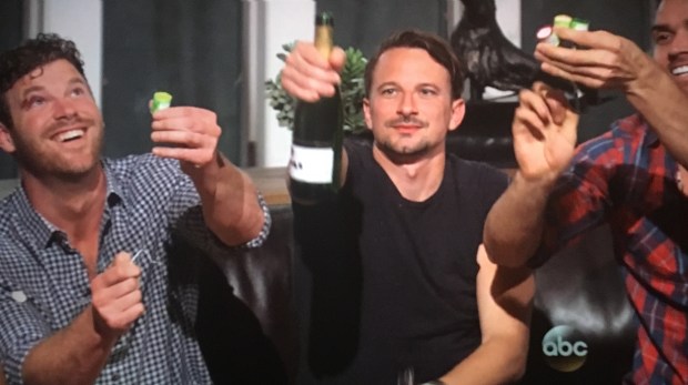 boys celebrate bachelorette