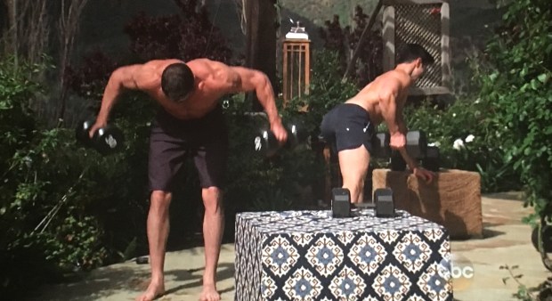 chad daniel working out bachelorette