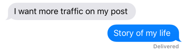 more traffic on my post