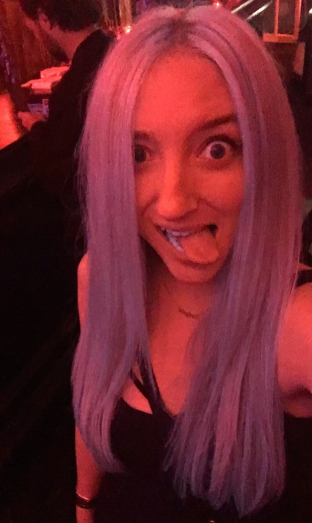 purple hair black light