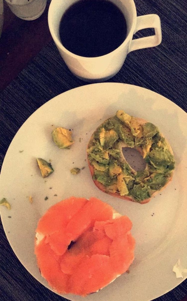 breakfast lox coffee