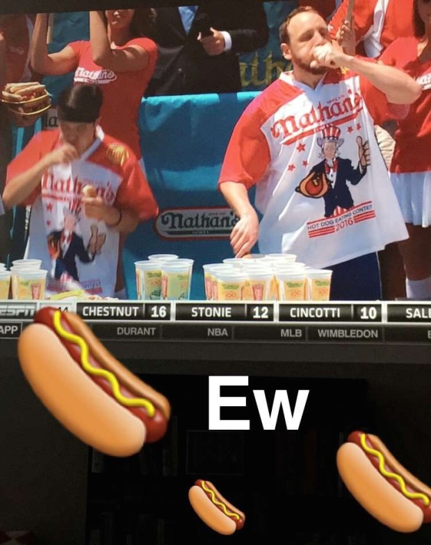 snapchat nathan hot dog contest