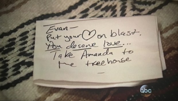 evan amanda date card