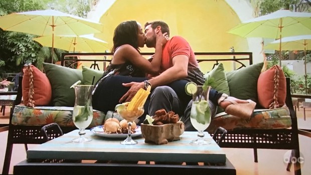 make out in front of sliders rachel bryan.JPG