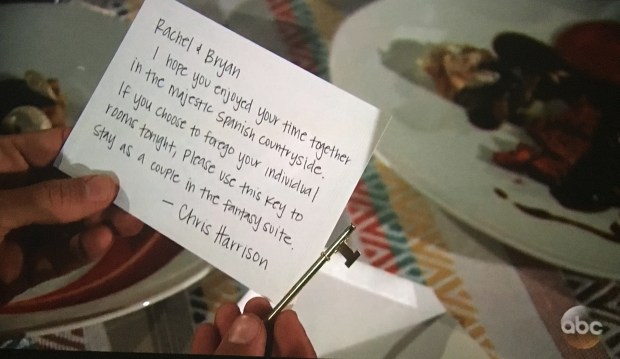 good hand writing the bachelorette