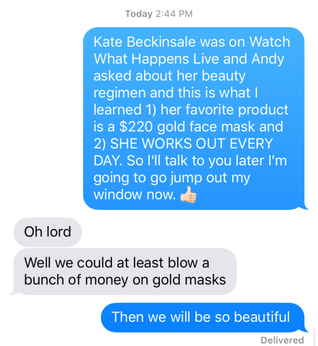 kate beckinsale beauty regimen