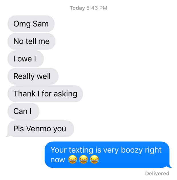 boozy texting